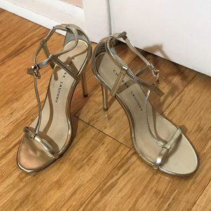 Strappy Gold Heels